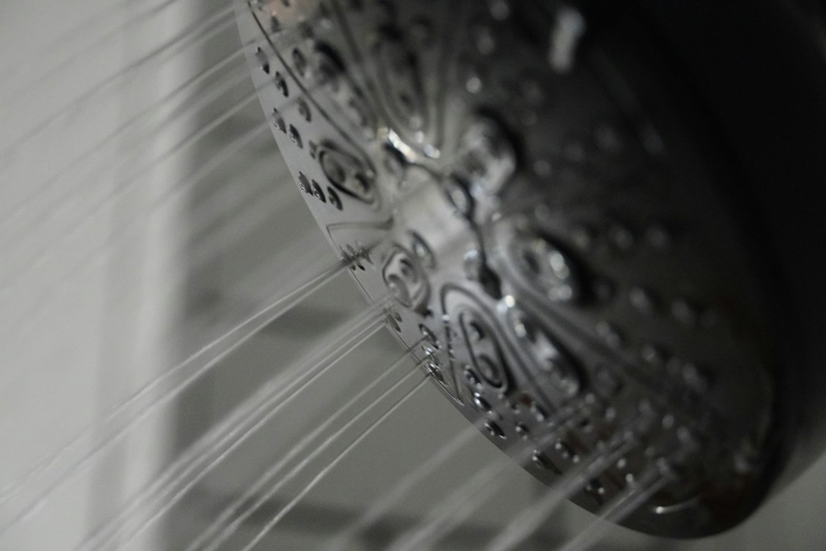 Pommeau de douche moderne en inox