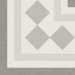Carrelage carré décoratif en grès émaillé