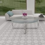 Carrelage carré décoratif en grès émaillé