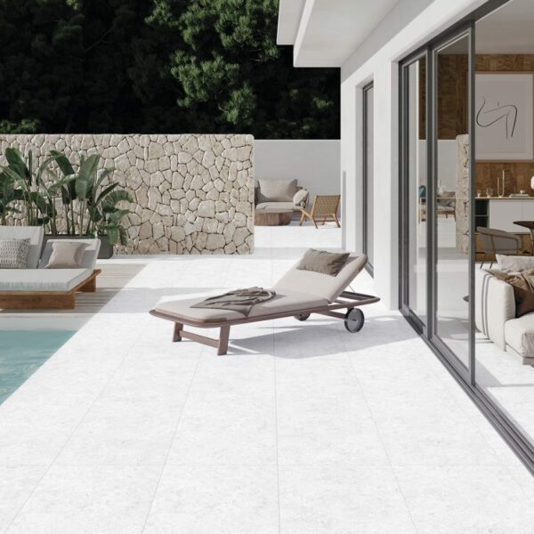 Carrelage effet pierre corallienne