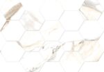 Carrelage effet marbre doré en grès cérame poli