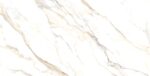 Carrelage effet marbre doré en grès cérame poli