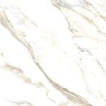 Carrelage effet marbre doré en grès cérame poli
