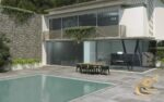 Carrelage effet pierre bleue