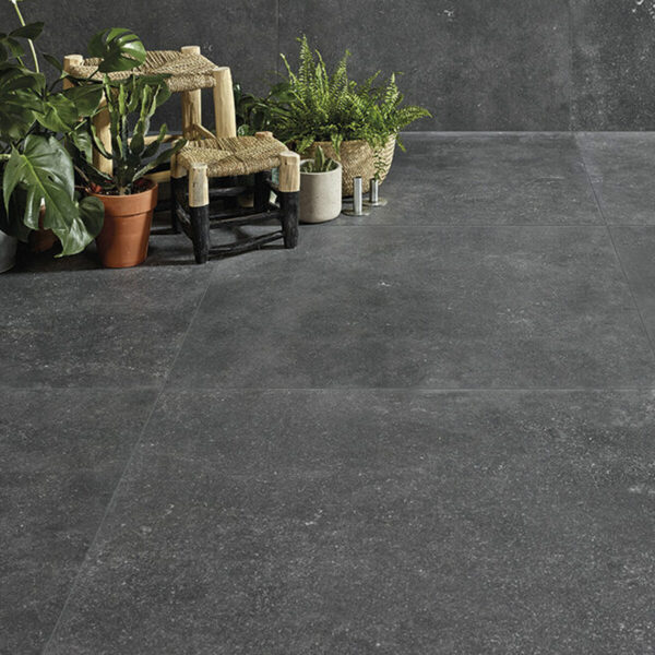 Carrelage effet pierre bleue