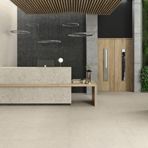 Carrelage effet pierre calcaire mat - 0
