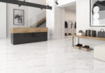 Carrelage effet marbre blanc grand format