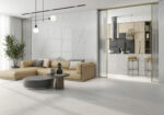 Carrelage effet marbre blanc grand format