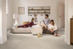Sol vinyle effet bois beige
