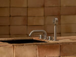 Pour baignoire nickel brossé
