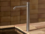 Pour lavabo nickel brossé