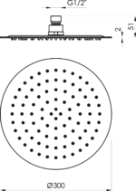 Pour la duche or brossé