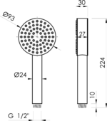 Pour la duche or brossé
