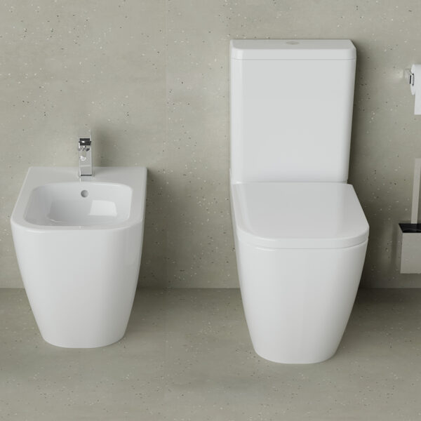 Sanitaires blanc brillant
