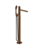 Robinetterie sur pied pour baignoire noir mat