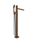 Robinetterie sur pied pour baignoire noir mat