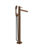 Robinetterie sur pied pour baignoire noir mat