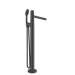 Robinetterie sur pied pour baignoire noir mat