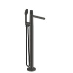 Robinetterie sur pied pour baignoire noir mat