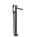Robinetterie sur pied pour baignoire noir mat