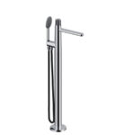 Robinetterie sur pied pour baignoire noir mat