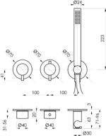 Pour la duche or brossé